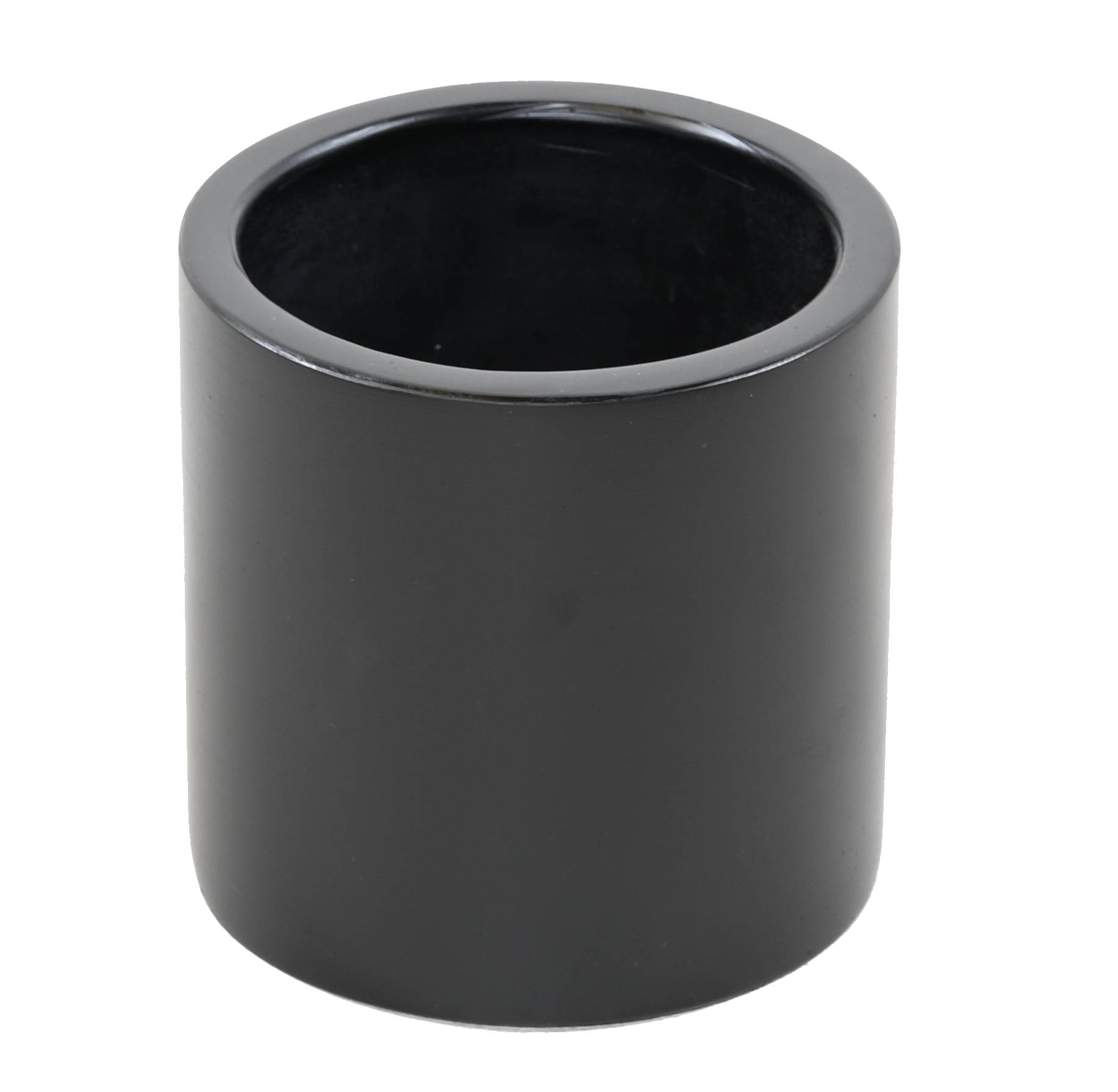 Pot cylindrique en Fiberstone noir de 20 cm