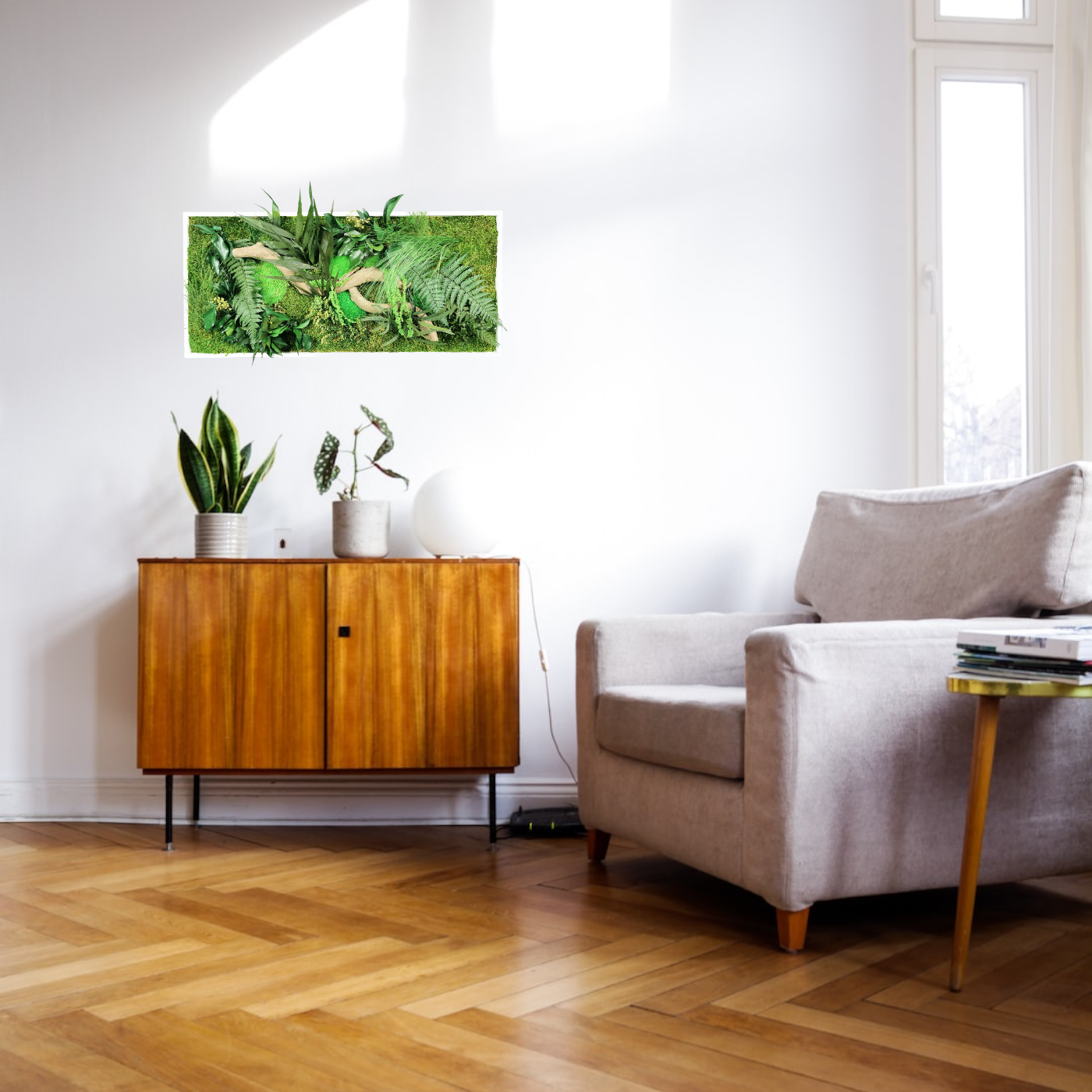 Tableau végétal naturel stabilisé Jungle 34x74