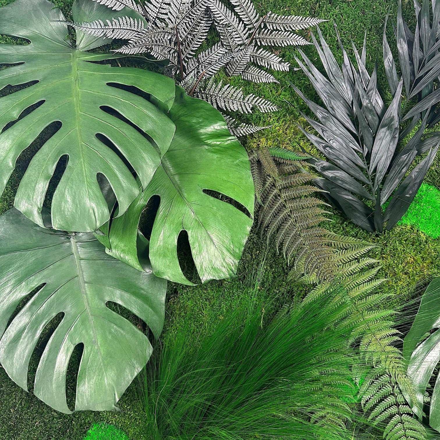 Tableau végétal naturel stabilisé Tropical 80x80