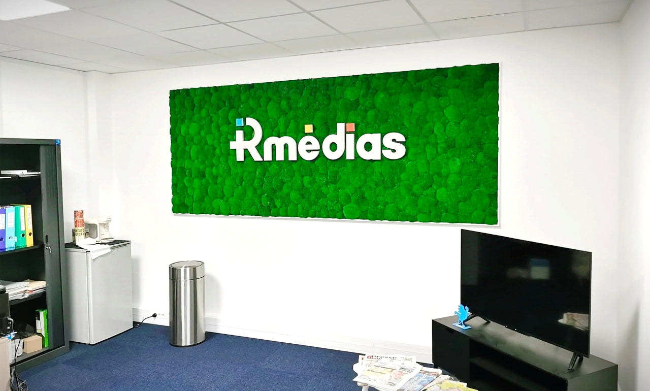 Tableau végétal stabilisé avec logo pour Rmedias