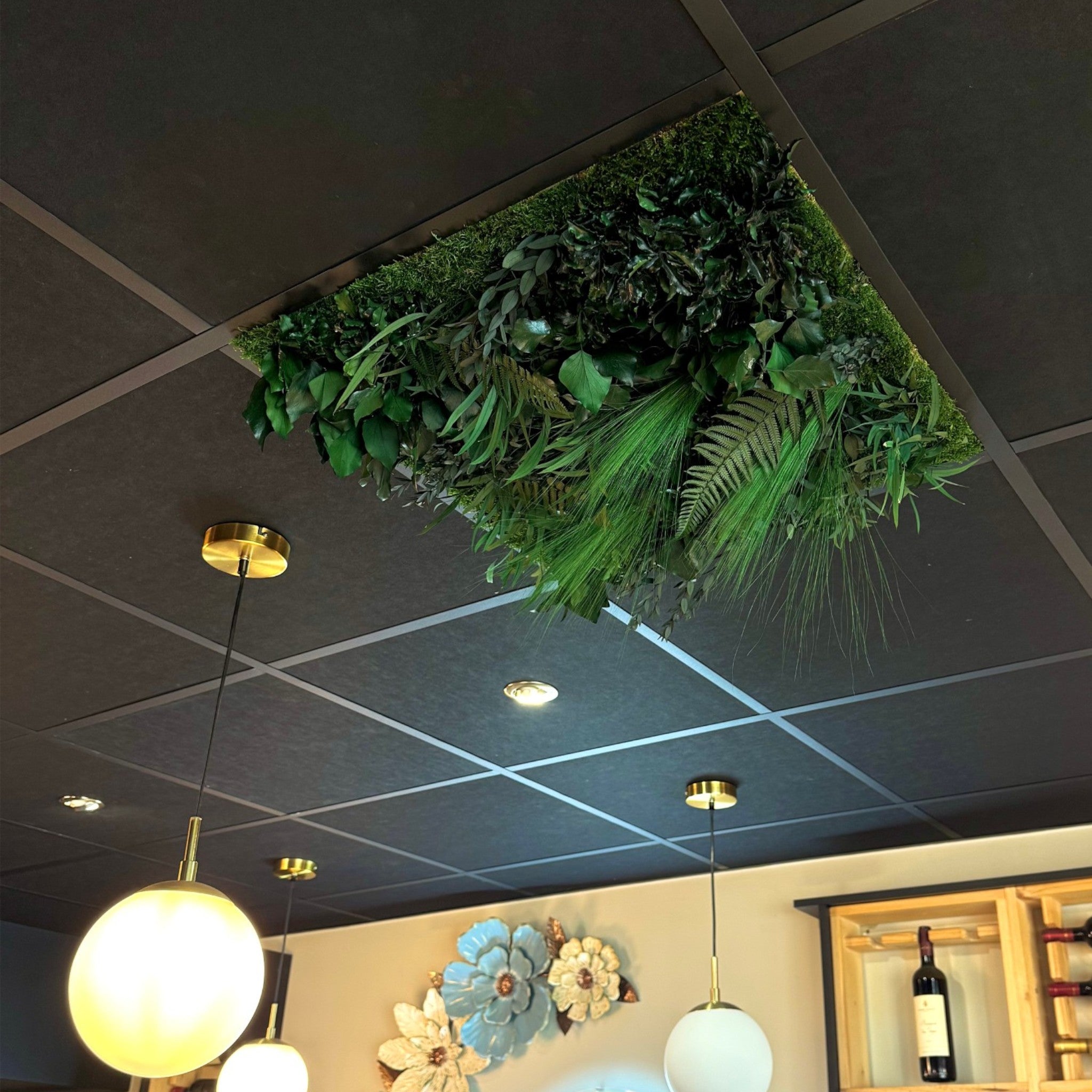 Dalles de plafond végétales