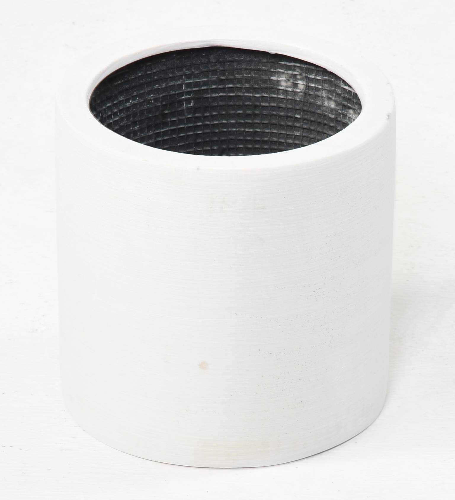 Pot cylindrique en Fiberstone blanc de 20 cm