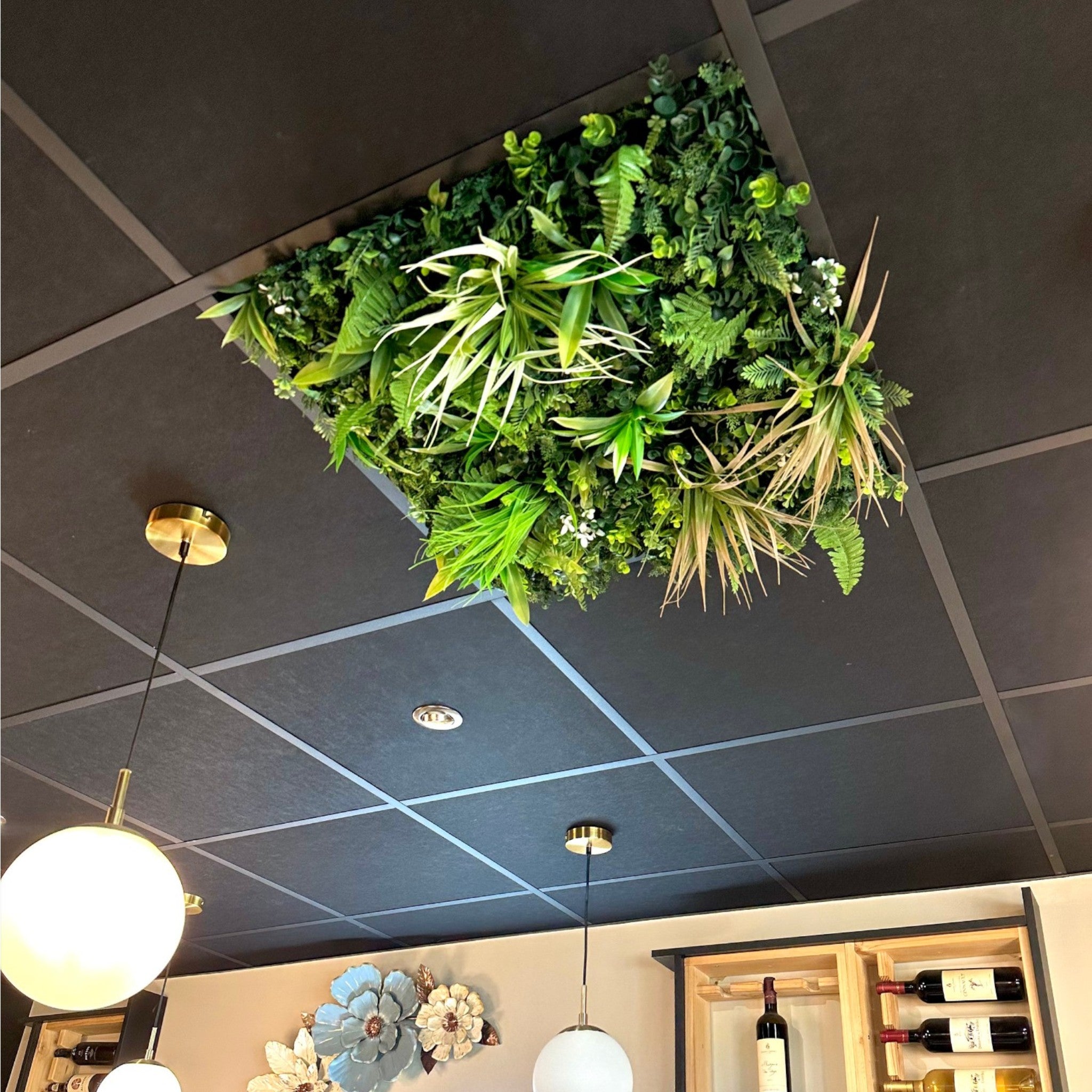 Dalle de plafond végétal artificiel Savy