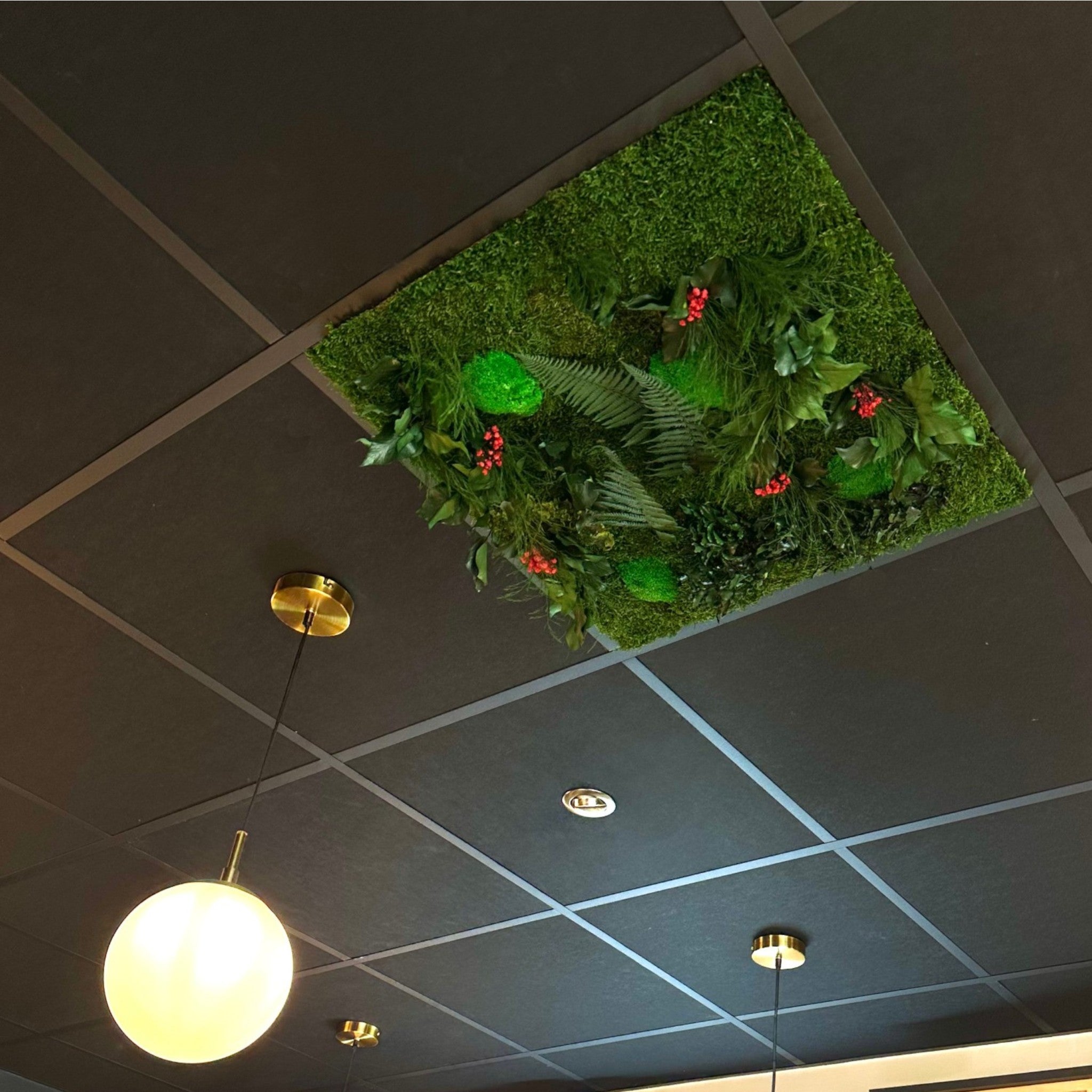 Dalle de plafond végétal acoustique stabilisé Elégance ( 8 couleurs )