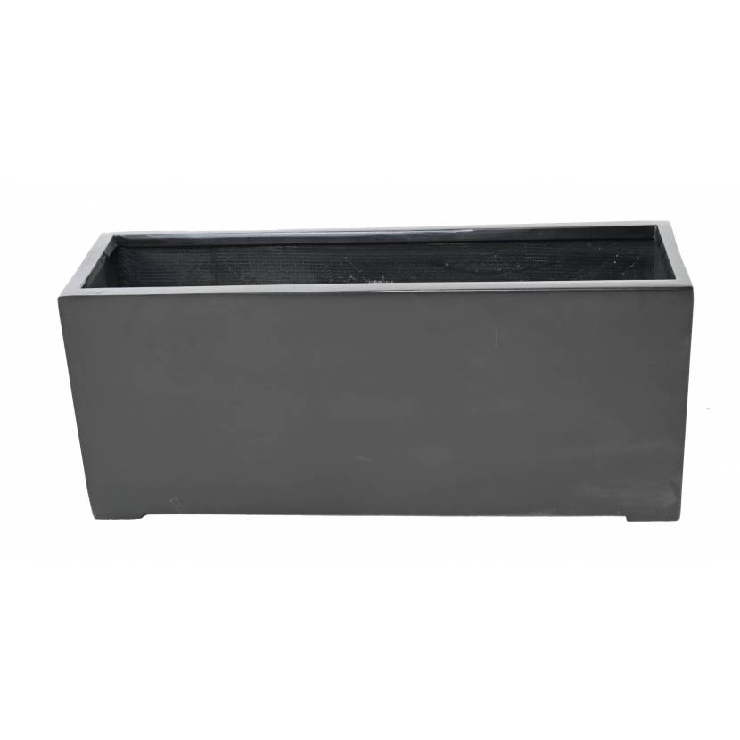 Balconiera Fissa Per Gerani In Ferro Battuto Lavorato A Mano, Verniciata Nero, Lunghezza 40 Cm